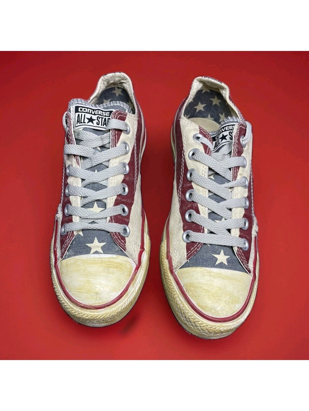 CONVERSE CHUCK TAYLOR ALL STARS Rummage USA American Flag Shoes MENS 5 WOMENS 7